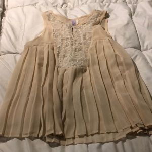 Cream colored lace tank top